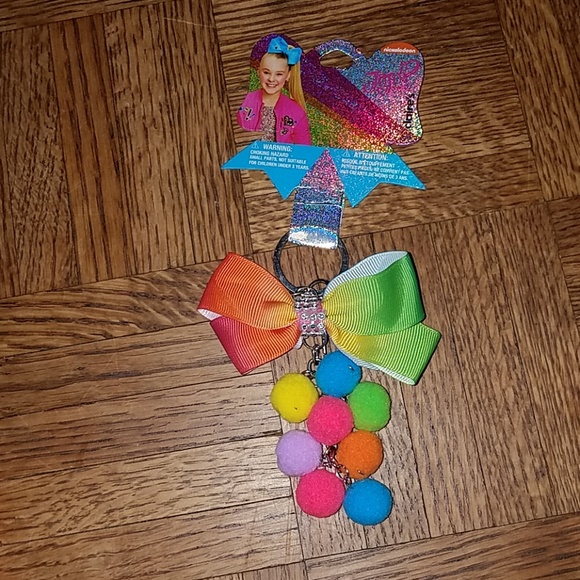 NWT Jojo Siwa Pom Pom Key Chain and Backback Charm - Picture 2 of 2